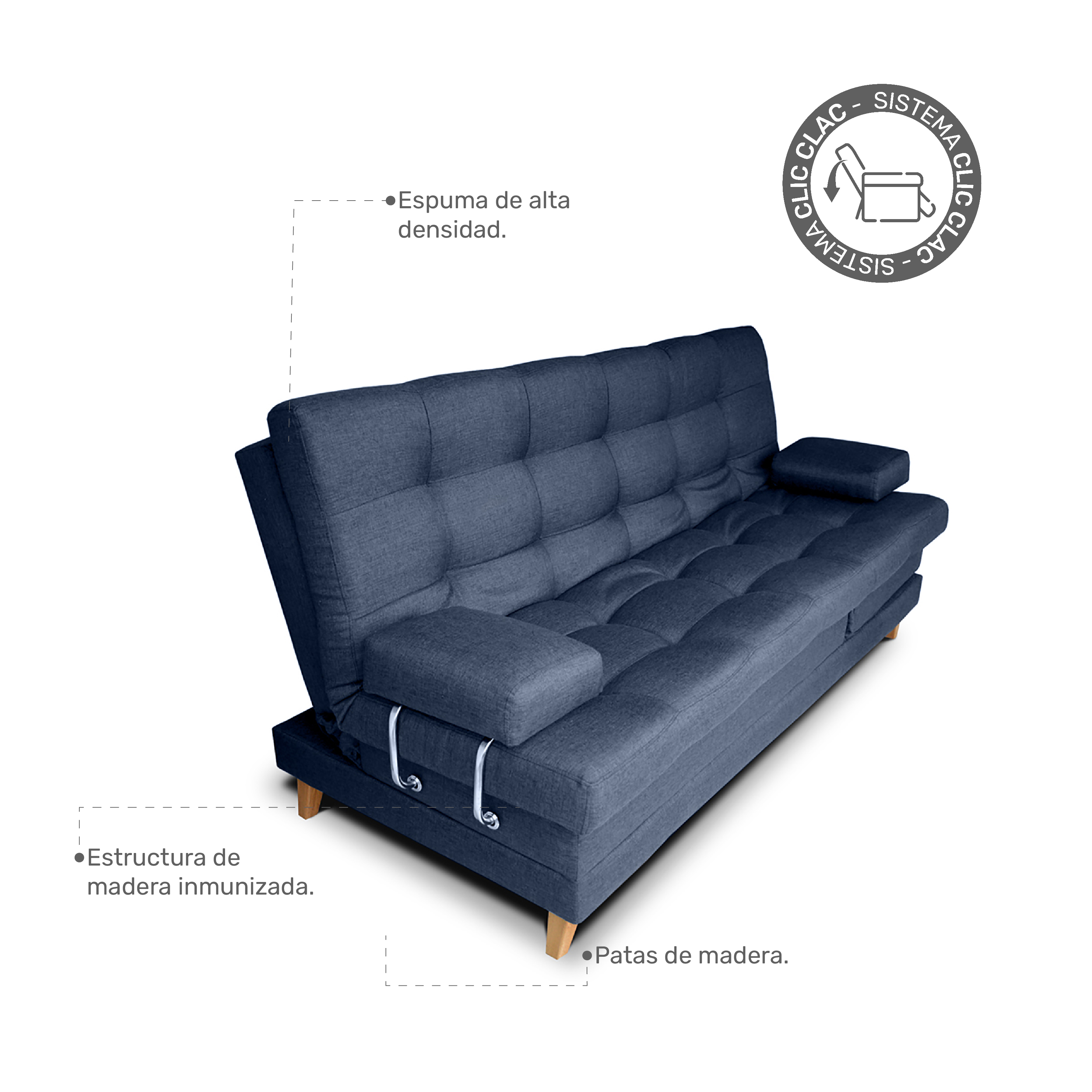 Sofa Cama Suave Azul Turqui (4)